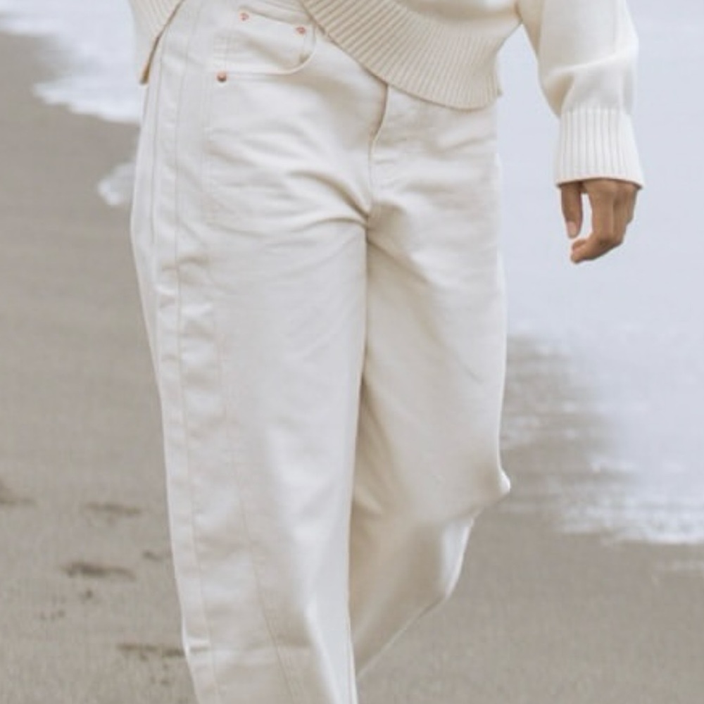 Parke x SET cream horseshoe jeans - Picture 2 of 5